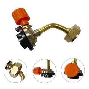 1PCS-Heavy-duty gas cylinder inflation kit with quick-connect valve - rapid inflation system for camping and hiking - no electricity required, portable outdoor supplemental adapter for backpack stoves and barbecue grills.