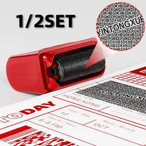 4-PACK(or 2-PACK) Privacy Protection Security Roller Stamp 30m Long-Lasting Roll Address & Billing Info Blocker for Home Office Mailing Essentials