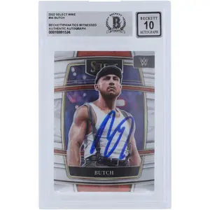 Butch WWE Autographed 2022 Panini Select #84 Beckett Fanatics Witnessed Authenticated 10 Card - Fanatics Authentic Certified
