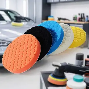 Professional 5-Piece Car Polishing Pad Kit: 3-7 Inch Buffing Wheels for Paint Correction, Detailing & Waxing. Durable Buffer Pads Enhance Gloss, Hand Polishing, Must-Have Auto Care Tools, Car Shine Enhancer, Car Polisher Tool Polishing Wheels Set