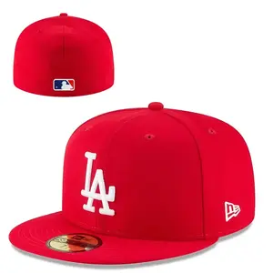 New Era LA Dodgers MLB 9FORTY Cap Flat Brim Hat with LA Logo Embroidery, MLB Streetwear Style Adjustable Fit Metal Buckle Closure All Seasons Wear United States Design