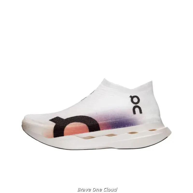 Brand New Original Box Unisex White Purple Gradient Slip On Knit Running Shoes Lightweight Hollow Cushion Non Slip Sock Sneakers Gym Walking Casual Athletic Trainers US Sizes 5-12