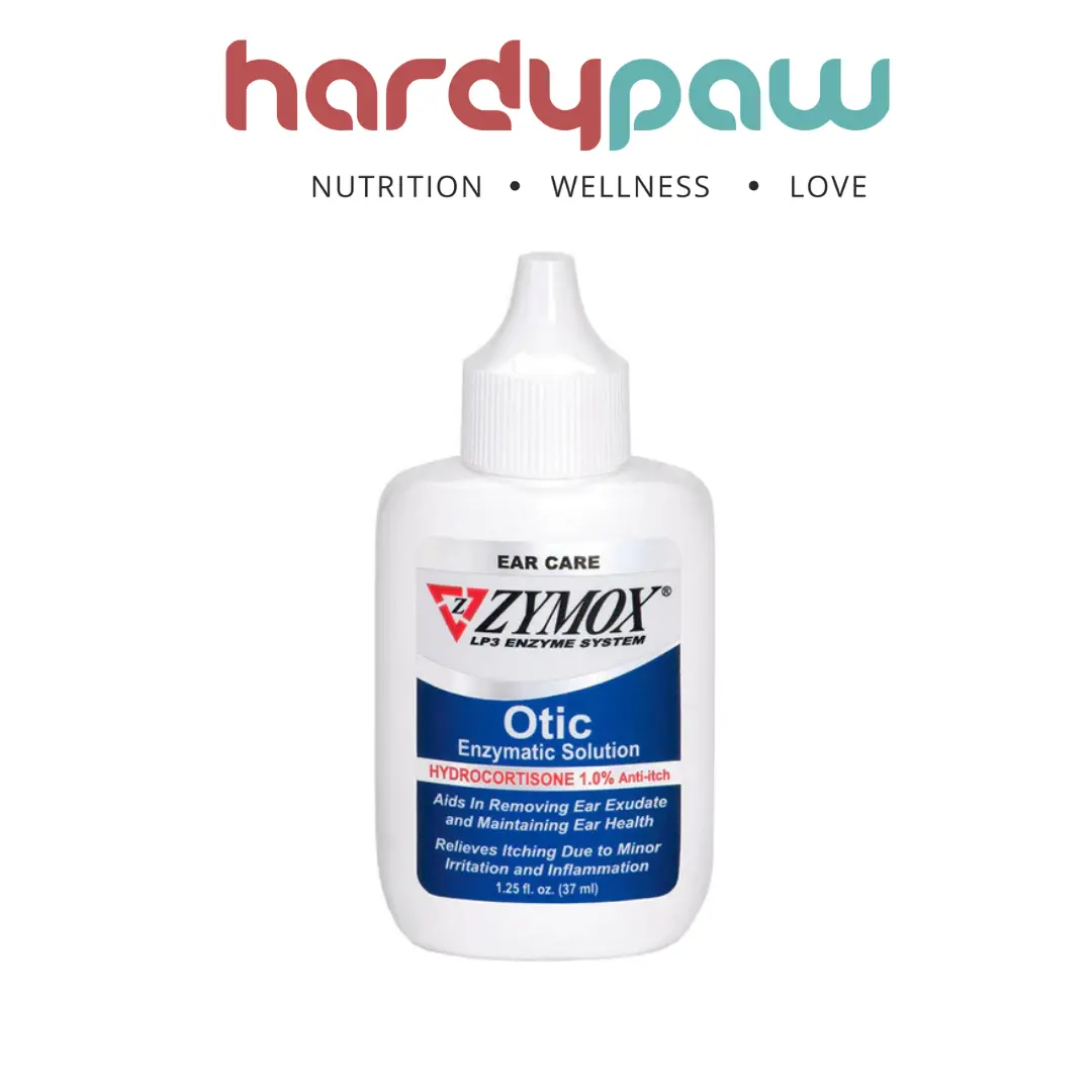 Zymox Otic Solution 1% - 1.25 oz (37 ml) No-Hydrocortisone Pet Ear Care Supplies Liquid Bottle for Dogs & Cats, Reduces Itching, Relieves Irritation, Ideal for 14-Day Chronic Use
