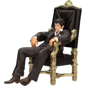 SD Toys Movie Icons Scarface Tony Montana Throne 7" Figure Based on Cult Classic Film Detailed PVC Statue