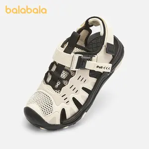 Balabala Kids' Closed-Toe Outdoor Lightweight Adventure Sandals, Adjustable Buckle Strap Footwear Strap Slides, Adjustable Slide Sandals