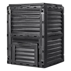 VEVOR Garden Compost Bin 80 Gal, TikTokShopBlackFriday, BPA Free Composter, Large Capacity Outdoor Composting Bin with Top Lid and Bottom Door, Easy Assembling, Lightweight, Fast Creation of Fertile Soil