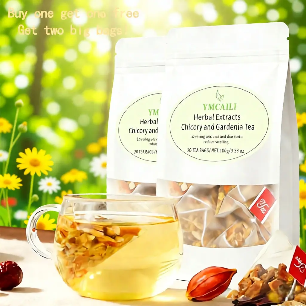 Chicory and Gardenia Tea. Made with carefully selected natural herbs, individually packaged tea bags for easy portability. Herbal Tea Beverage Dried Fruit Tea Wellness Tea Blend Chamomile Passion Flower Bamboo Health Tea loaded tea