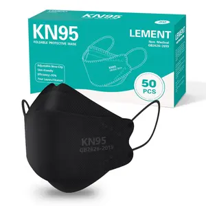 GTT Face Masks Breathable Masks 200pcs 4-layer Non-woven Fabric 95% Filter KN95 White 3D Fish-shaped Mask, Efficient Filtration, Soft And Comfortable, Suitable for Industrial Dustproof, Daily Laboratory Industrial Disposable Mask