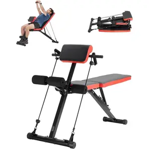 VEVOR Multi - Functional Weight Bench for Full Body Workout, Roman Chair Hyperextension Bench, Adjustable Foldable Equipment for Back Arm Core Ab Workout, Sit Up Exercise Machine for Home GymVEVOR Super Brand Day