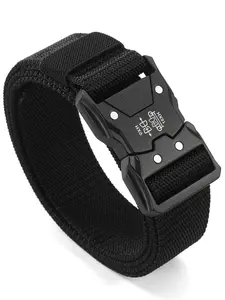 Men's Canvas Tactical Casual Web Belt with Plastic Buckle, Breathable and Durable for Outdoor Activities, Adjustable Size, Ideal Gift with Waist Support
