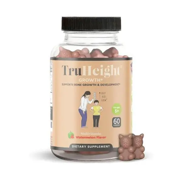 TruHeight Growth Gummies (Grape) Tall Nutrition for Natural Growth Supplement for Kids & Teens - Vitamin D, K, Calcium & Ashwagandha, Bone Strength Vitamins D3 K2, Picky Eater, Taller Ages 5+