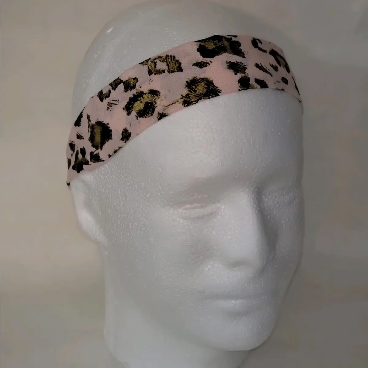 Handmade Pink Cheetah Fabric Headband