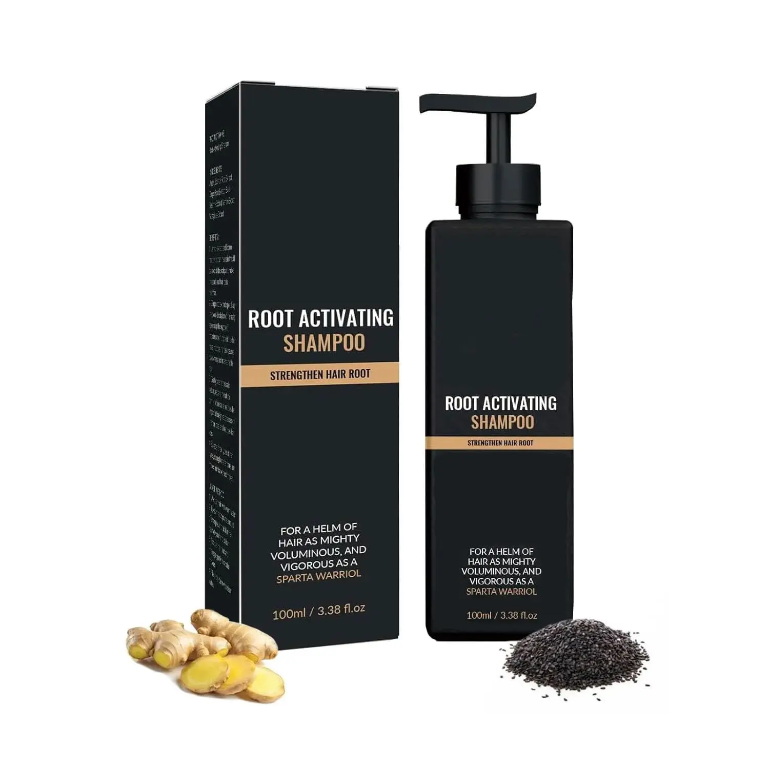 Spartan Shampoo, Spartan Root Activator Shampoo,Natural Hair Regrowth Shampoos, Unisex, Natural Formula for Men and Women,Nourishing Long Lasting Hair Care for Darker & Thicker Hair Lengthening Volumizing Conditioner