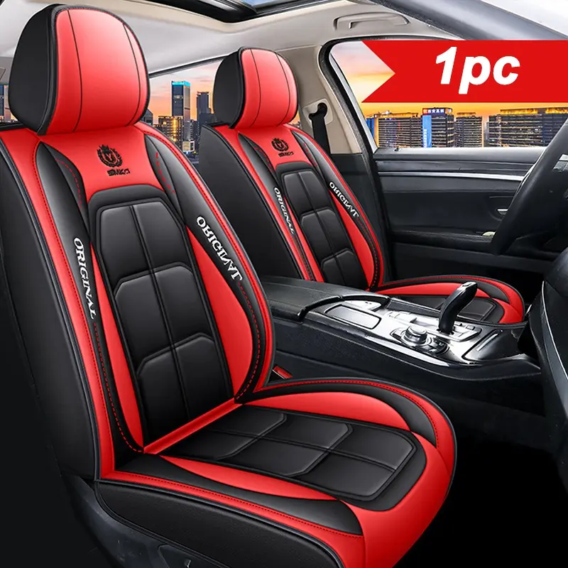 PU Leather Front Car Seat Cover, Universal Fit for Sedans, SUVs and Trucks, No Filler, Luxury Seat Protector, Easy to Install