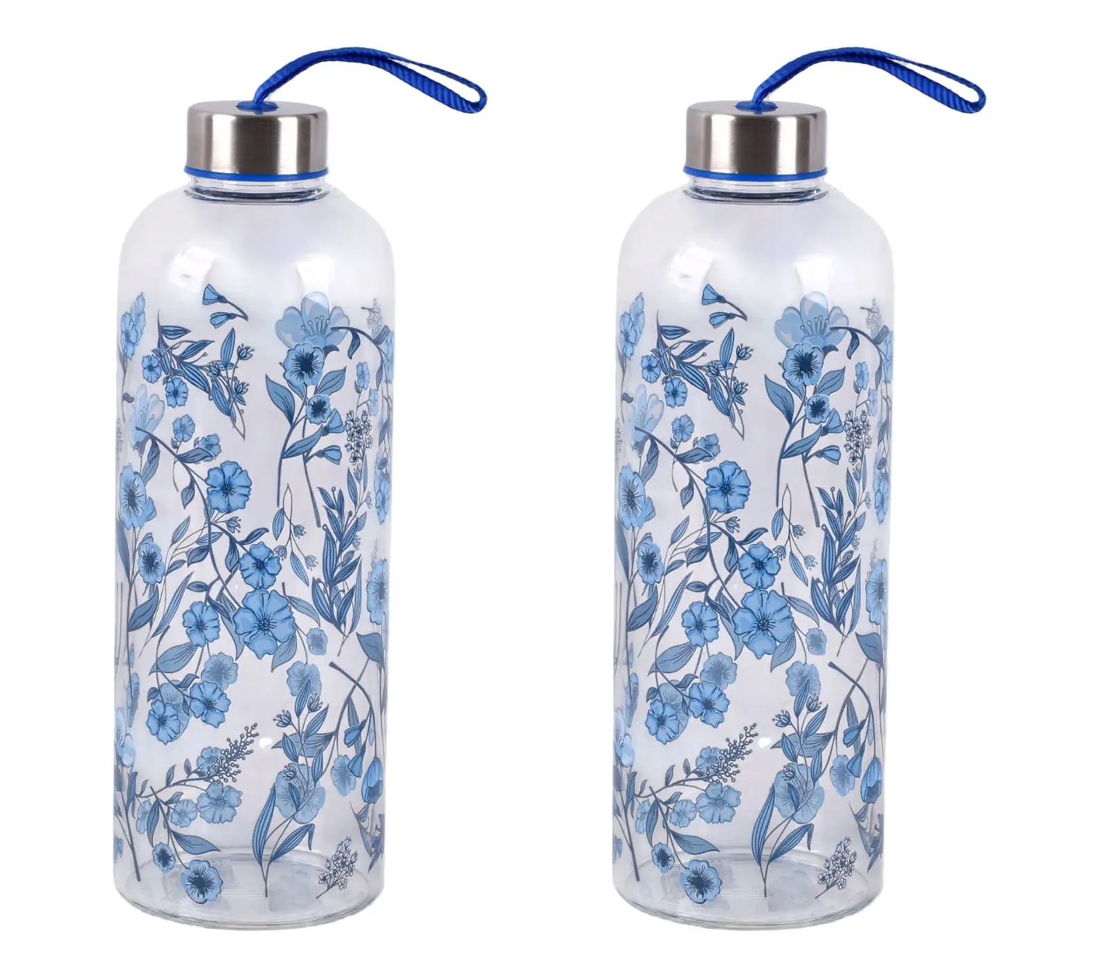Temp-tations Set of 2 Glass Water Bottles Temp-tations Set of 2 Glass Water Bottles