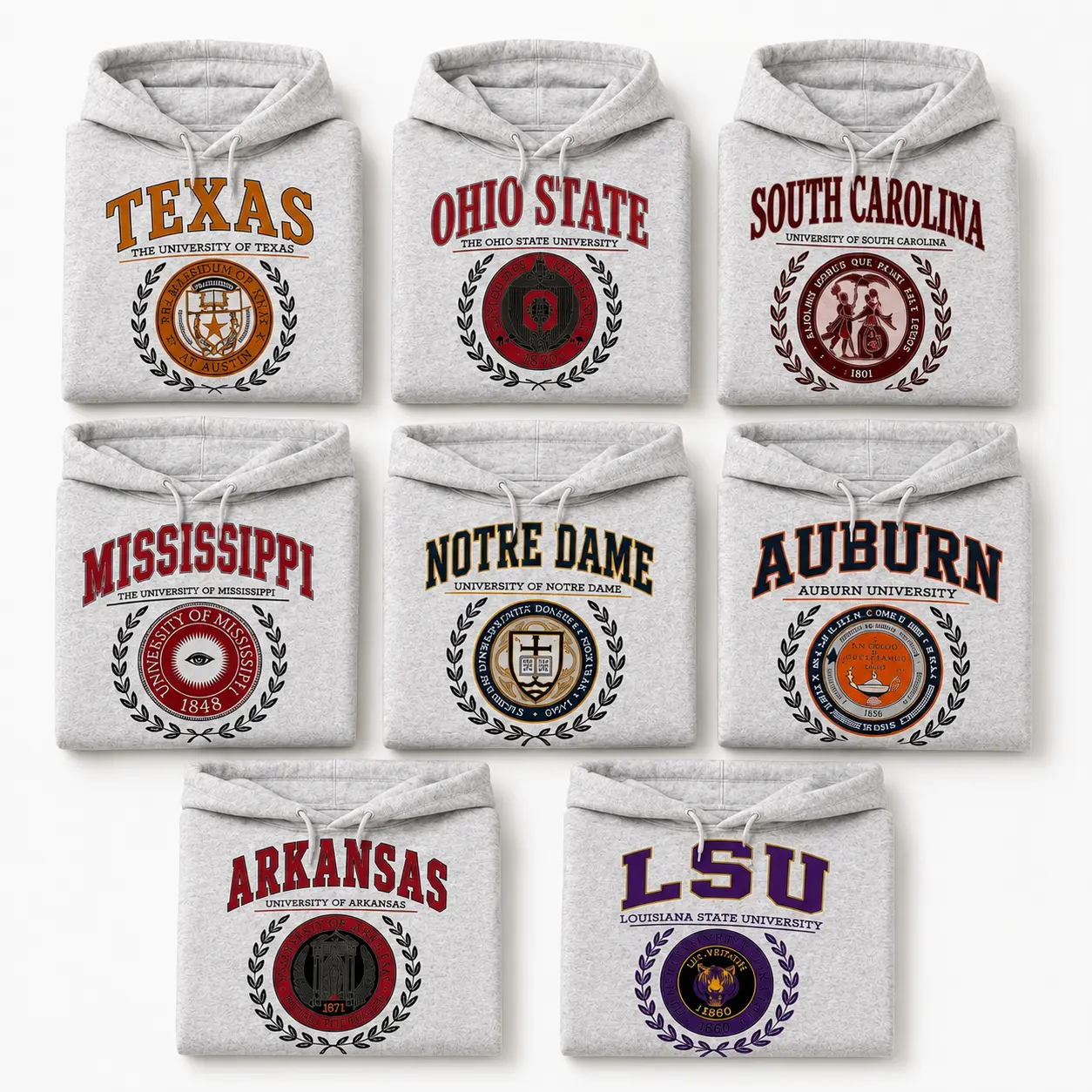 All Team Football Fan Apparel ,College Football Hoodies, All Team Football Fan Apparel, Classic Collegiate Streetwear.