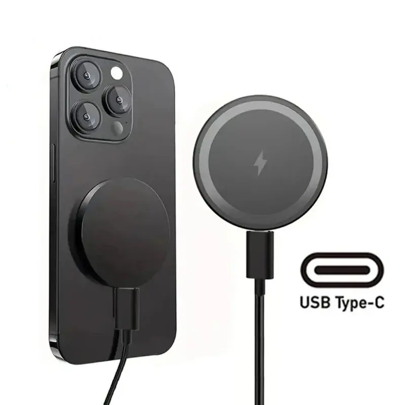 Magnetic Wireless High Speed Quick Charging Charger Pad For Magsafe iPhone 17 16 15 14 13 12 Pro Max AirPods Desktop Type C Magnet Fast Charging Phone Stand