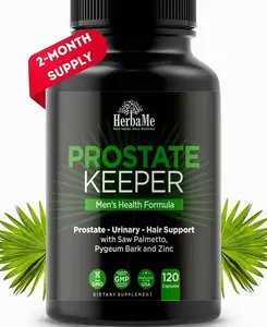 Prostate Support Supplement for Men with Saw Palmetto, Pygeum Bark, Pumpkin Seed and Zinc, Urinary Tract Health and Hair Growth, DHT Blocker and Bladder Control