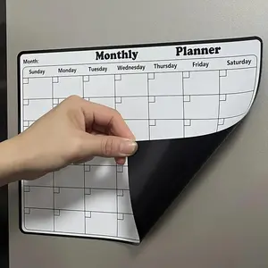 Magnetic Fridge Calendar, Magnetic Fridge Whiteboard Calendar, Easy to Clean Monthly Planner for Fridge, Kitchen Decoration, Fridge Accessories