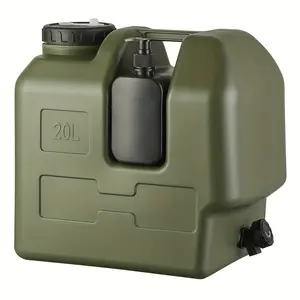 Tactical Water Bucket, Outdoor Camping Bucket with Hand Wash Basin, Large Capacity 20L, Ideal for Rvs, Camp Gear, Kitchen, Garden
