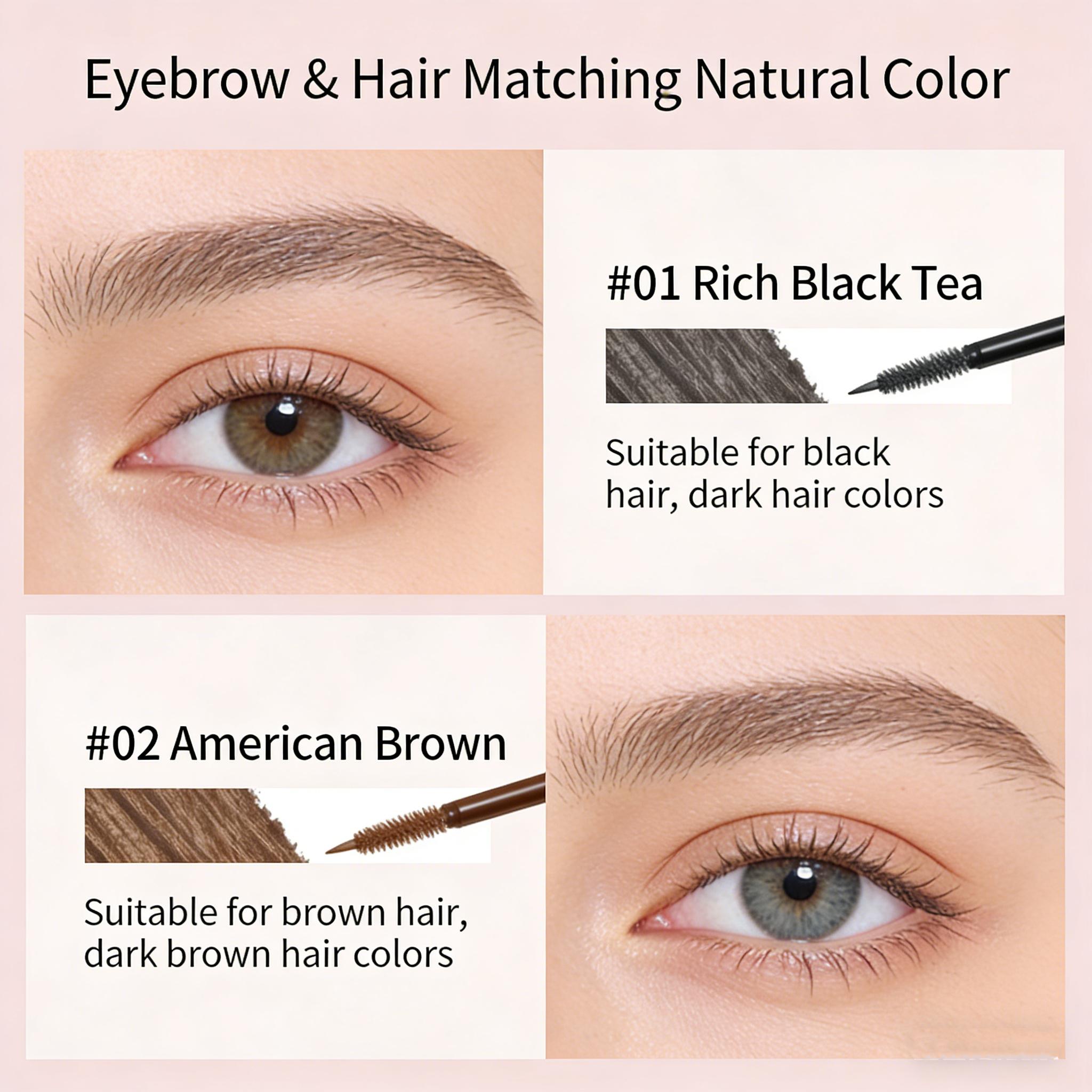 MSMESHU Dual-Ended Brow Pen – Tint & Define for Natural, Root-to-Tip Brows