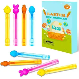 Easter Mini Bubble Wands Toys Gifts for Toddlers, 20-Pack Small Bubble Party Favors for Kids, Easter Goodie Bag Stuffers and Basket Essentials, Non-Candy Prize, Piñata Fillers for Classroom, EASTER & HAPPY Birthday Gifts
