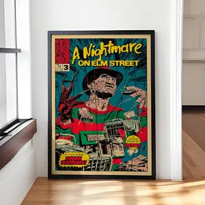 Vintage Horror Poster Unframed  – Classic Scary Movie Wall Art – Family Room Gothic Decor – Retro Horror  Poster Unframed   – Halloween Gift