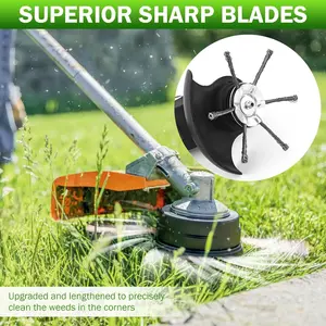 Universal Grass Trimmer Replacement Accessory Set - Steel Wire Head, Nylon Weed Cutting Blade Assembly, Trimming Disc for Brushcutter/Weed Whacker, Lawn Mower