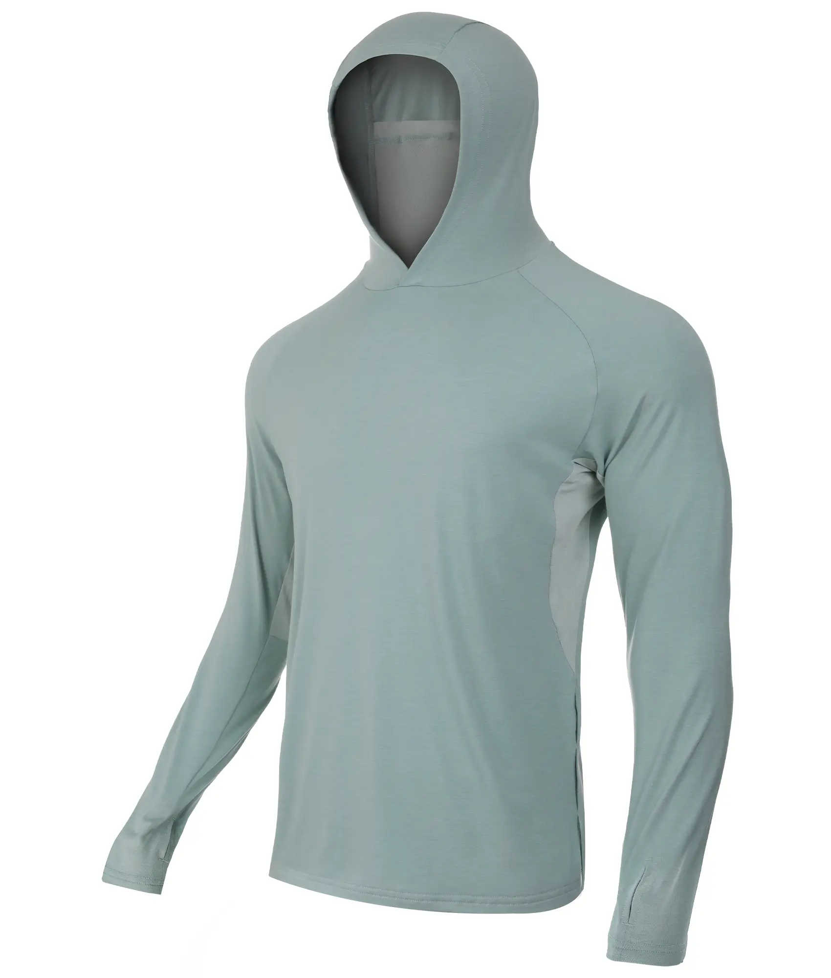 BAMBOO COOL Men's UPF50+ Long-Sleeve Hoodie - Soft, Breathable, 4-Way Stretch Fabric, Athletic Top for Fishing, Golf - Athleisure Street Fit Outdoor Sun Protection Menswear, Longsleeves Hoodie, Quick Dry, Uv-Protective, Sporty Chic, Running, M