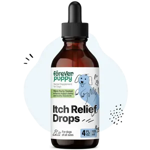 Itchy Skin Drops for Dogs - Stinging Nettle Leaf & Gotu Kola Extract for Dry Itch Skin and Itchy Paws - Liquid Vitamins and Supplements for All Breeds - 4 fl oz