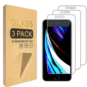 3-Pack Protective Screen Protector for iPhone Se 3/2 2022/2020, iPhone 8 7 6s 6, Tempered Glass Film, 4.7-Inch, Durable Protection, Accessories