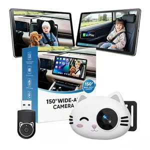 Two-In-One Baby Camera Car Adapter, Wireless Carplay, 1080P HD, Night Vision, 150° Wide Angle, Easy Installation, Monitor Your Baby Safely