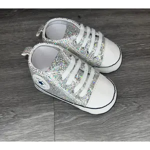 Silver Glitter Baby Shoes
