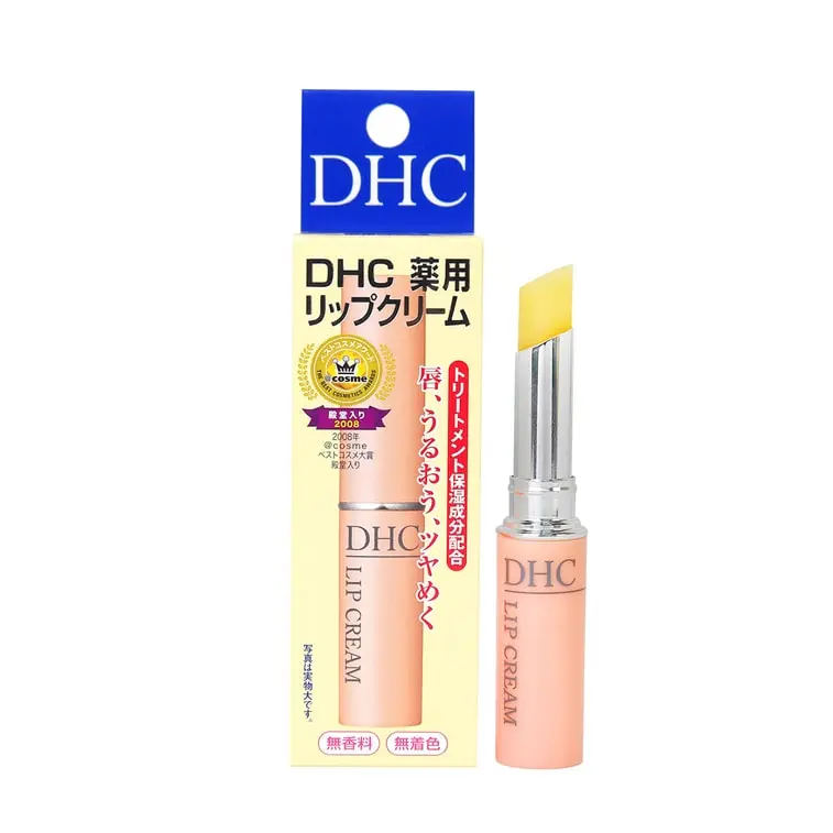 Japan Version DHC Nourishing Moisturizer Lip Cream - Olive Oil, Aloe, Vitamin E, Ginseng Hydrating Lip Care Product - 1.5g Skincare Item