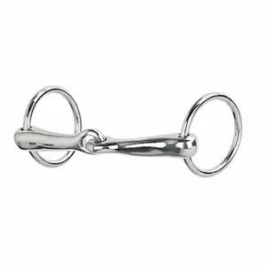 Weaver Leather Nickel Plated Steel Pony Ring Snaffle Bit - 4.5" Mouthpiece - 1.75" Rings