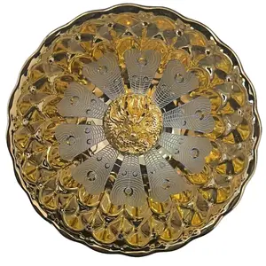 Traditional Handmade Gold Lotus Jian Zhan Tea Bowl, Collectible Cultural Jianzhan Item