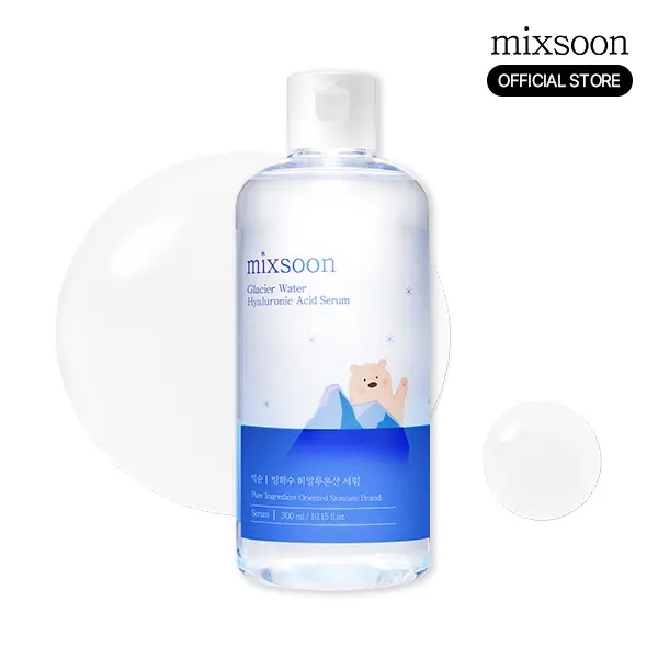 [mixsoon Official Shop] Jumbo Hyaluronic Serum 300ml - Vegan Lightweight Daily Hydrating Moisturizer, Korean Skincare Skin Flooding Booster with Glacier Water Hyaluronic Acid