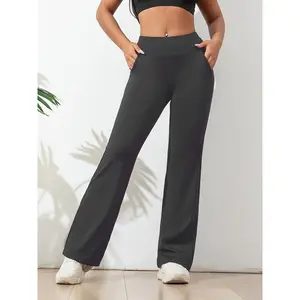 New women's sports pants, fashionable hot-selling sports leggings, running yoga pants with patch pockets, quick-dry women's pants