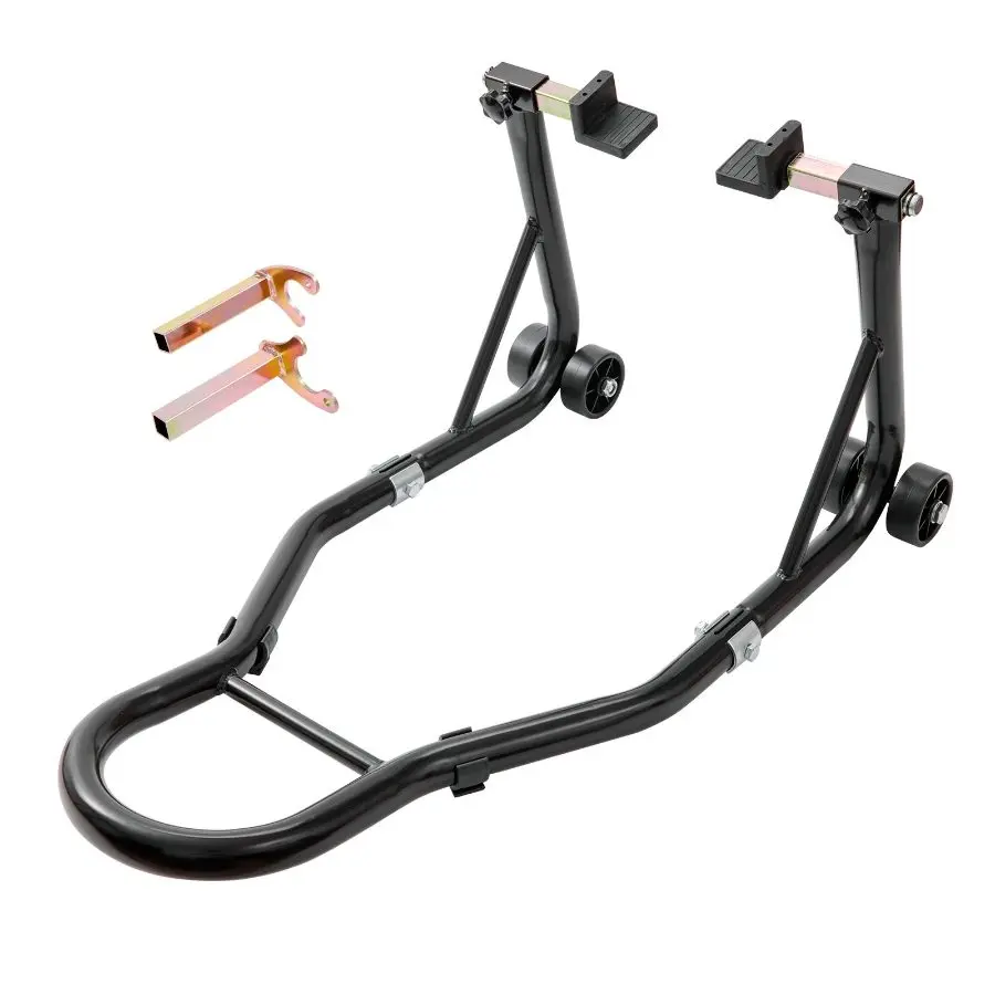 【Summerfinds】 VEVOR Motorcycle Rear Wheel Stand, with U+ L Fork Swingarm Spool, 850 lbs Capacity Heavy Duty Rear Wheel Stand Motorcycle Lift Jack Stand, for Suzuki Yamaha Honda Kawasaki, Black, 850Lbdealsforyoudays