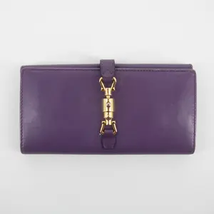 Pre-owned GUCCI Leather small leather goods Purple Jackie Long Wallet #2269
