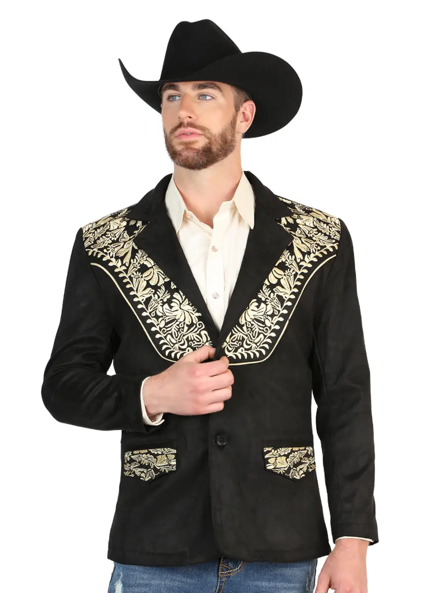 El General Men’s Suede Blazer - Black  45647