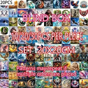 10pcs/20pcs/30pcs Random Pattern Diamond Painting Kit, DIY Craft Set, Home Wall Decor Gift, Stress Relief Birthday Holiday Present, Home Decoration