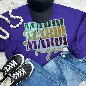 Mardi Gras Sequin Patch