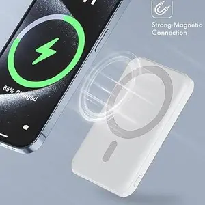 Magnetic Power Bank , 5000mAh-10000mAh Wireless Portable Charger with USB-C Cable, Battery Pack Only Compatible with iPhone 15/15 Plus/15 Pro/15 Pro Max, iPhone 14/13/12 Series and more