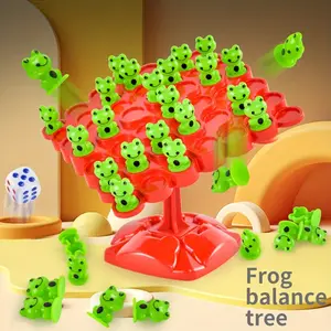 Frog Balance Tree Board Game - Interactive Math & Attention Training Toy, Standard Edition, Durable PP Material, Ideal for Parties and Family Fun, Frog Gifts