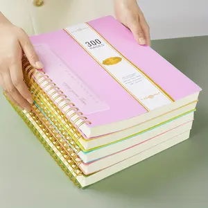 300 Pages 100GSM Thick Paper Lined Spiral Notebook, A4 College Ruled PVC Waterproof Cover Note Pad for School Work Home Travel, 8.27'' X 11.2 spiral  notebook