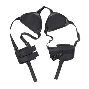 Outdoor Double Shoulder Underarm Holster, Portable Handgun Holster, Pocket Carry Holster, Pocket Sports Tactical Training Vest Equipment, Accessories for Security Personnel
