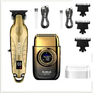 Kemei Rechargeable Cordless Shaver for Men, Multifunctional Hair Shaver, Face Care Trimmer, Hair Clipper Set Km-2293, Km-T228, Lithium-Ion Battery, New Condition, Personal Care Appliances, Rechargeable Shaver Kit