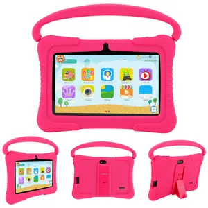 Veidoo 7 inch Kids Tablet, 32GB Storage, Eye Protection Screen,  Android Tablets for Toddlers with Protective Case, Learning, Games, Rose
