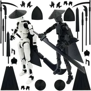 13 Action Figure Set 3D Printed Multi-Jointed Movable T13 Lucky13 Dummy Mobile Robot Desktop Decorations for Game Lovers Toy